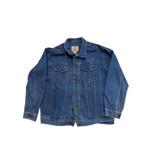 Outdoor‎ Expedition Denim Trucker Jacket 90s Vintage Mens Size Medium Blue Wash